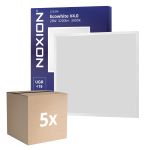 Fordelspakke 5x Noxion LED Panel Ecowhite V4.0 28W 3200lm - 830 Varm Hvid | 60x60cm - UGR <19 - Philips driver
