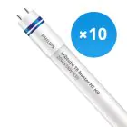 Fordelspakke 10x Philips LED Lysrør T8 MASTER (HF) High Output 20W 2900lm - 830 varm hvid | 150cm - dæmpbar - erstatter 58W